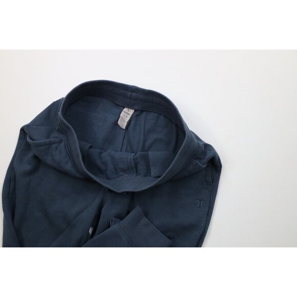 Vintage Y2K Hurley Surfing Mens Large Faded Cuffed Sweatpants Joggers Steel Blue - Picture 9 of 15